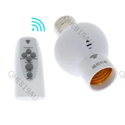 Wireless Remote Control E27 Lamp Holder Light Bulb Cap Socket Switch Screw 26H - Image 1 of 4