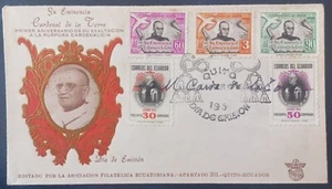 Ecuador FDC 1953. CARDENAL DE LA TORRE . Autografiado. - Picture 1 of 1