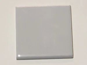 Vtg 1 pc. Wenczel Ceramic Tile - Light Gray Glossy - 4 5/16" BULLNOSE NEW NOS - Picture 1 of 4