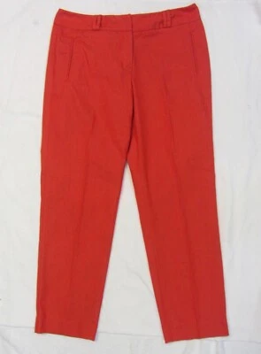 Pantalones de vestir informales Larry Levine para mujer talla 8 naranja rojo con bolsillos Foto 1 de 4