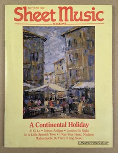 SHEET MUSIC MAGAZINE: CONTINENTAL HOLIDAY, MAY/JUNE 1992, 74 Pages VG Std. Piano - Picture 1 of 2