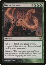 Worm Harvest Eventide PLD Black Green Rare MAGIC THE GATHERING CARD ABUGames