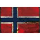 Blechschild Wandschild 20x30 cm Norwegen Fahne Flagge Geschenk Deko