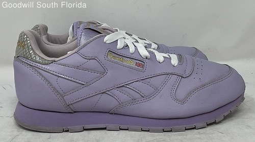 Scarpe da ginnastica basse stringate Reebok da ragazza classiche in pelle BD5543 viola taglia 6