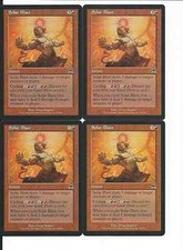 MTG: SOLAR BLAST Onslaught COMMON; played, Excellent condition x4