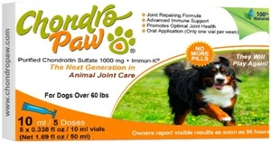 Joint care Supplement for Dogs Over 60 lbs, Chondropaw 5x10 mL vials. - Picture 1 of 3