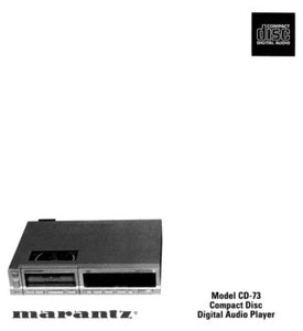 Manual de instrucciones Operating Instructions para Marantz CD 73 - Imagen 1 de 1