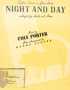 Night And Day Sheet Music Piano Solo Cole Porter Gotham Classics Henry Levine - Picture 1 of 4