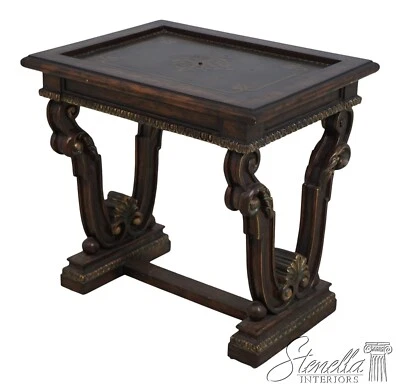 F39284C: Continental Style Carved Base Occasional Table 1 of 2 - Image 1 of 4