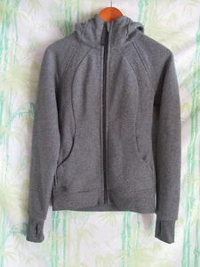 Lululemon meliert grau Fleece Reißverschluss Alligator Hoodie Sweatshirt 4 - Bild 1 von 7