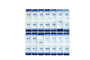 Organizzatore Portapillole Medisure Extra Large Pulsante - 4 Scomparti al Giorno - Foto 1 di 2