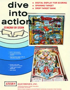 Pinball ROM CPU SET (2 chips) Stern Stingray - Picture 1 of 1