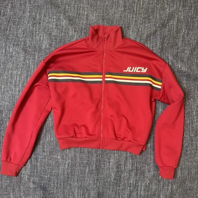 Chaqueta de Pista Y2K Juicy Couture Etiqueta Negra Rosa Caliente Be Juicy Talla S Foto 1 de 4
