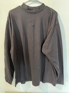 Yeezy x Gap x Balenciaga Heavy Jersey Logo Long Sleeve Dark Grey - Size XS NEW - Picture 1 of 22