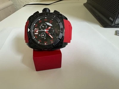 Reloj cronógrafo Elini Barokas 17012-BB-01 Commander esfera gris texturizada Foto 1 de 4