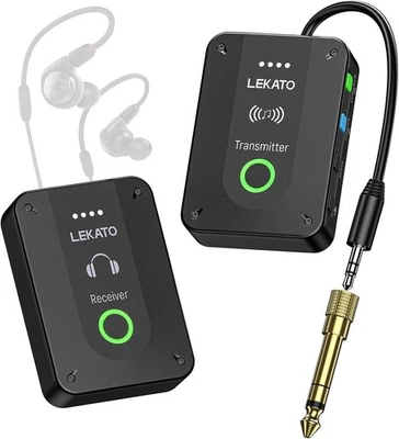 LEKATO MS-02 In-Ear Monitor, Upgrade 2.4G Stereo/Mono Wireless In Ear Monitor S