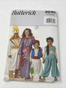 SELTEN 1990er BUTTERICK 3049 ALLE GRÖßEN SMALL-XL KINDER ALADDIN JASMIN KOSTÜME UC/FF - Bild 1 von 3