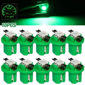 10* T5 B8.5D 5050 1SMD Car LED Dashboard Dash Gauge Instrument Light Bulb GREEN - Picture 1 of 5