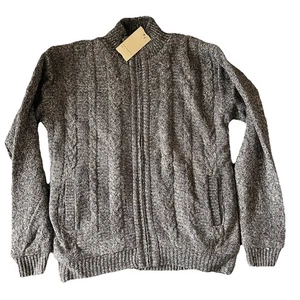 True Rock Zipper Sweater For Men Size: L Color: Charcoal/gray .Two Side Pockets - Picture 1 of 12