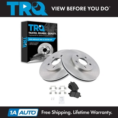 Front Semi Metallic Brake Pad & Rotor Kit for Chevy Malibu Pontiac G6 - Image 1 of 4