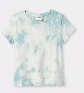 Girl's Small (6-6X) Green Tie Dye Short Sleeve T- Shirt, Cat & Jack   - Picture 1 of 3