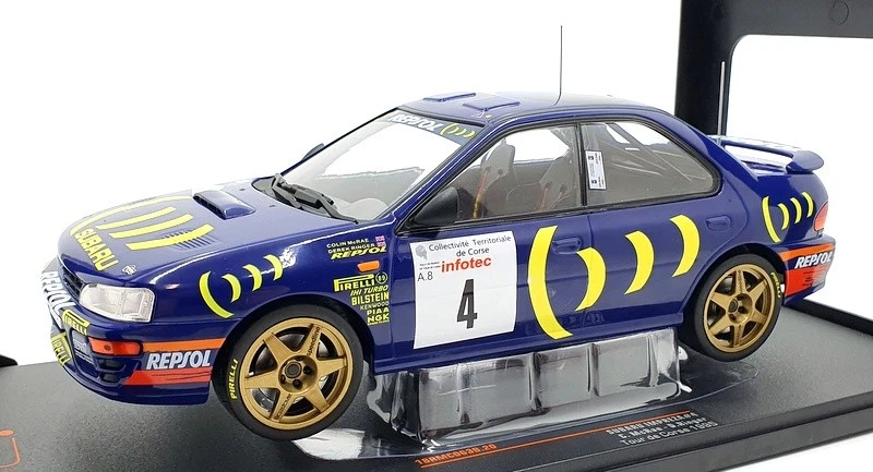 Ixo escala 1/18 18RMC063B.20 Subaru Impreza 555 #4 segundo 1995 McRAE Foto 1 de 4