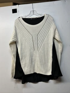 New York Company Pullover Bluse Damen kleines Strickmuster vorne High Low Style - Bild 1 von 4