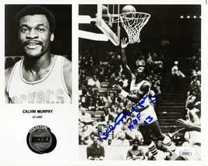 CALVIN MURPHY Signed 8x10 Houston Rockets Team Photo JSA #CG30447 - Picture 1 of 4