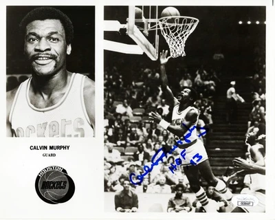 CALVIN MURPHY Signed 8x10 Houston Rockets Team Photo JSA #CG30447 - Image 1 of 4