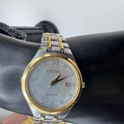 Citizen Silhouette Two Tone Ladies' Eco-Drive Bracelet Watch Working 6" - Image 1 of 4