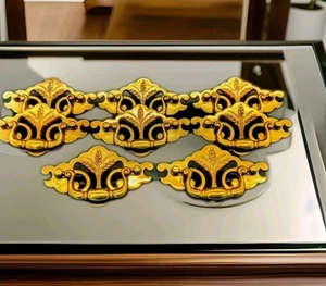 Mueble victoriano tocador cajón tiradores latón vintage 1 cada uno - Imagen 1 de 3