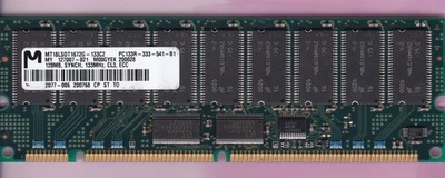 128MB PC-133 MICRON MT18LSDT1672G-133C2 ECC REG PC133 SERVER RAM MEMORY STICK - Image 1 of 2
