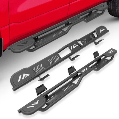 For 2017-2025 F250 F350 Super Duty Crew Cab Three Raised Steps Running Boards  Foto 1 de 4