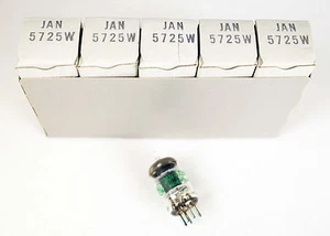 5 Stck. Nos Ge Jan 5725W (6AS6W) Audio Radio Vorverstärker Röhren Neu im Karton - Bild 1 von 1