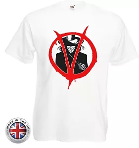 Camiseta V for Vendetta Revolution Anonymous blanca estampada - Imagen 1 de 9