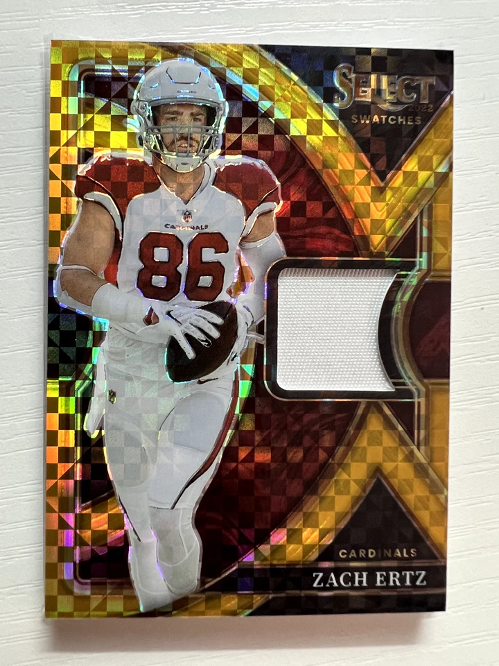 2022 Panini Select Football Zach Ertz #SS-46 Swatches GOLD PATCH /10 SSP SP - Image 1 of 4