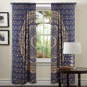 Handmade Mandala De Puerta Cortinas Decoración Boho Cenefas Paneles 100% Algodón - Imagen 1 de 7