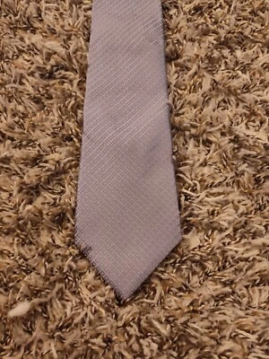 Calvin Klein Neck Tie Adult Mens Silver Geometric 100% Silk USA Made Necktie - Image 1 of 4