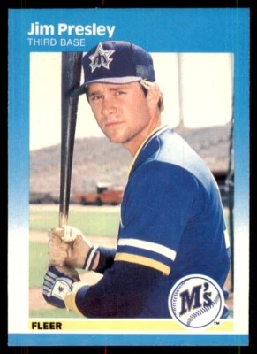 1987 Fleer Jim Presley . Seattle Mariners #594 - Image 1 of 2