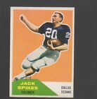 1960 Fleer Football Card #39 Jack Spikes-Dallas Texans Near Mint Card