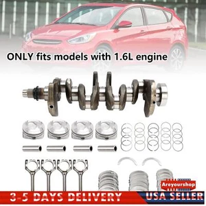 Crankshaft & Connecting Rod Piston Kit Fit Kia Soul Base Hatchback 4 Door 12-17* - Picture 1 of 19