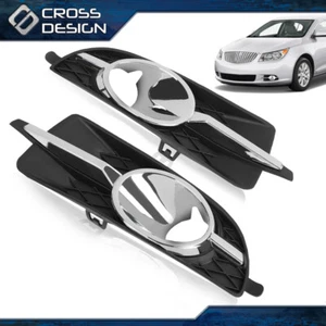Bisel de luz antiniebla derecha e izquierda apto para Buick Lacrosse 10-2013 con borde cromado - Imagen 1 de 9