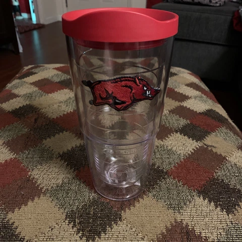 Arkansas Razorbacks 16 Oz Tervis Tumbler Red Slide Lid Hot/Cold (Read Desc)!!! Cover