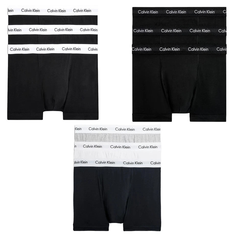 Calvin Klein Boxershorts Trunks Herren Unterwäsche Unterhosen 3er Pack S-M-L-XL - Bild 1 von 1