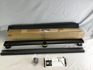 Vigo 36 Zoll 36" Linear Rechteck Duschablauf Schwarz CHIPS und KRATZER - Bild 1 von 17