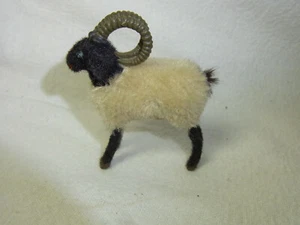 Ram Sheep Wagner Kunstlerschutz Flocked Animal Vintage German  #P - Picture 1 of 7