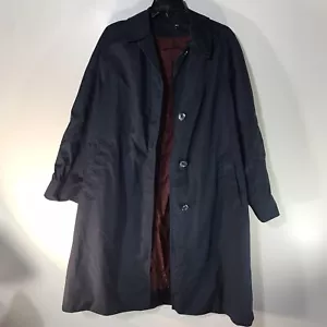 Abrigo largo con botones/cremallera azul Herbert N Bush abeja meteorológica para hombre talla XL - Imagen 1 de 4