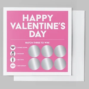 Rude SCRATCHCARD | Naughty Gift for Her | VALENTINES DAY Card | Wife Girlfriend - Picture 1 of 12