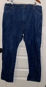 Vintage Wrangler Jeans 13MWZ Blue Denim Tag Size 44x32 Made In USA - Picture 1 of 5