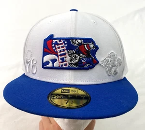 New Era mens Philadelphia 76ers Fitted Hat 7 3/4 State Pride 59FIFTY White Royal - Picture 1 of 19
